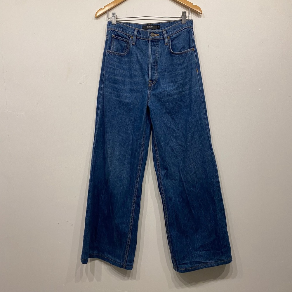 Hudson Nora High Rise Wide Leg 70s Jeans Effortless Relaxed 100% Cotton Size 27 - Picture 2 of 7